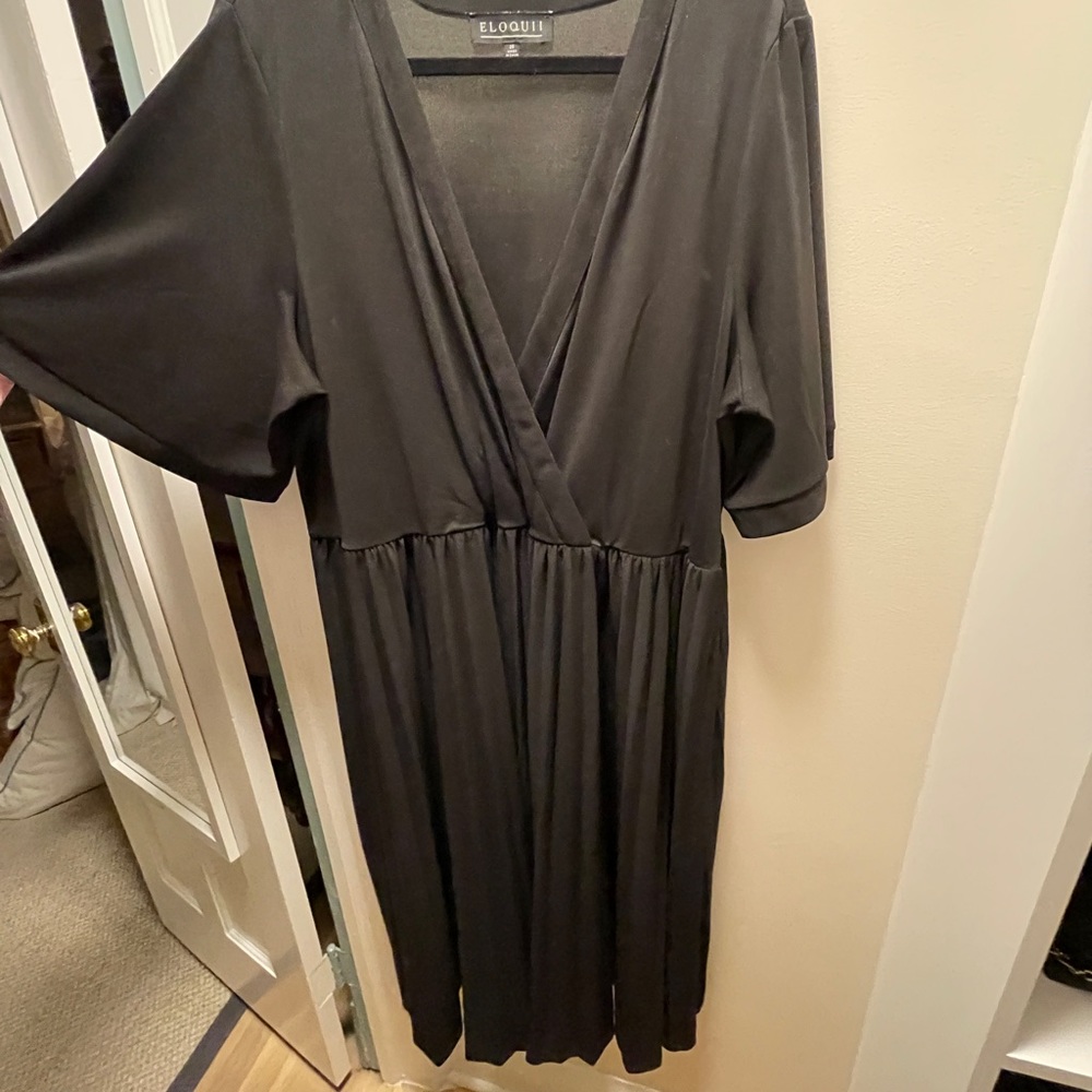 Eloquii stretchy pleated skirt dress
